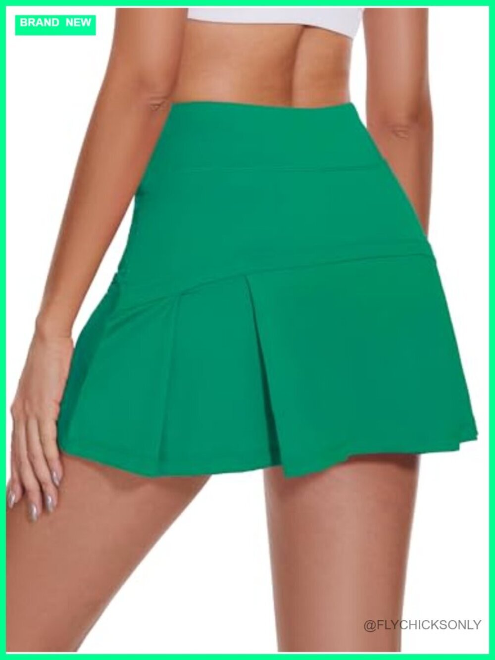 Pleated Athletic Tennis Skort with Mesh Shorts and 3 Pockets for Running Workout